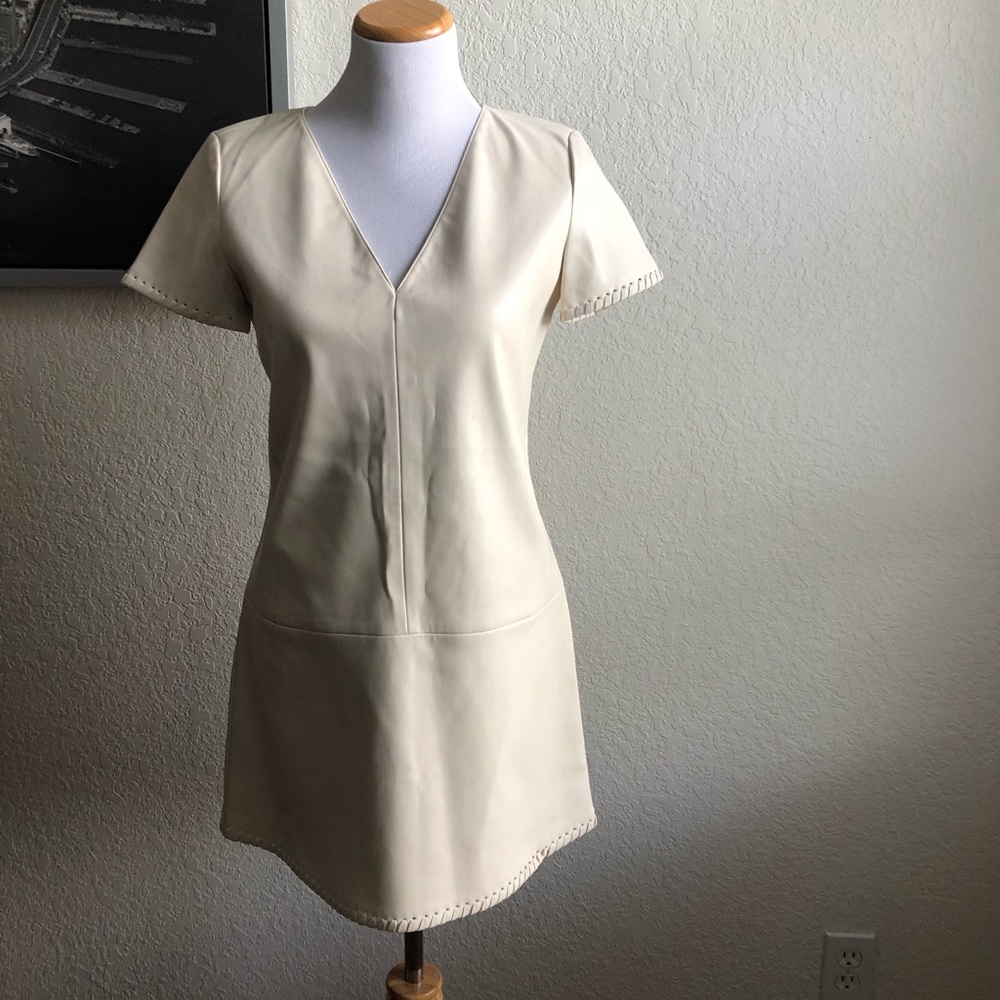 Trafaluc Faux Leather Mini Dress